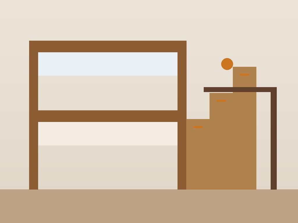 Custom kids bunk bed with built-in study desk and stair drawers